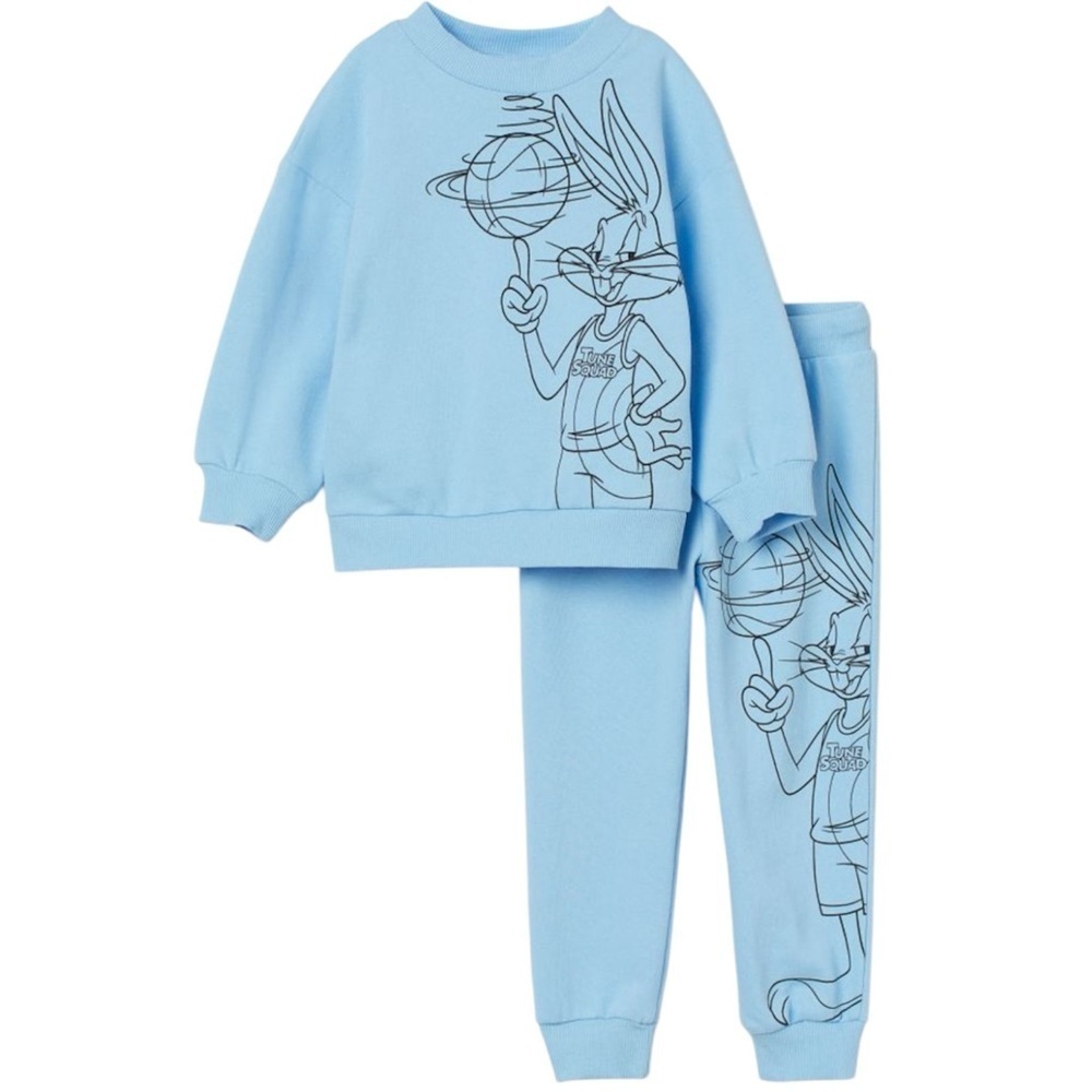 H&M Looney Tunes Bugs Bunny Lightweight Crewneck & Joggers Tune Squad Set
